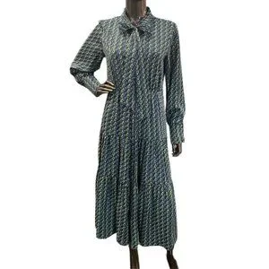 Ciebon Dresses | Ciebon Printed Dress | Color: Blue/Green | Size: L | Carmen_Sonya's Closet